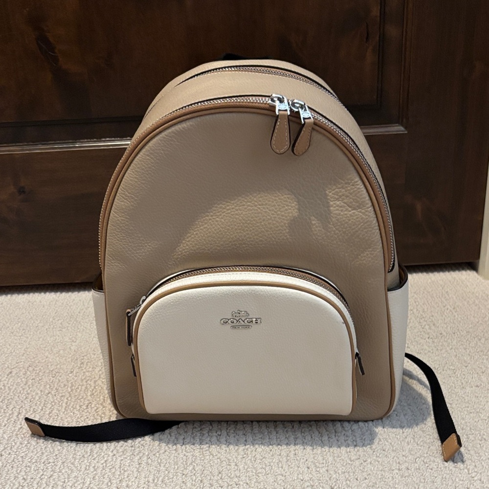 Coach Tan, Beige and Black Backpack